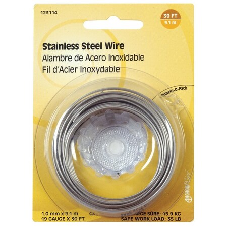 Hillman HILLMAN 30 ft. L Stainless Steel 19 Ga. Wire, PK10 123114-N